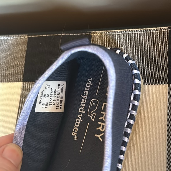 Vineyard Vines x Sperry SkySail Espadrille slip on shoes Girl’s 13 - Picture 4 of 7
